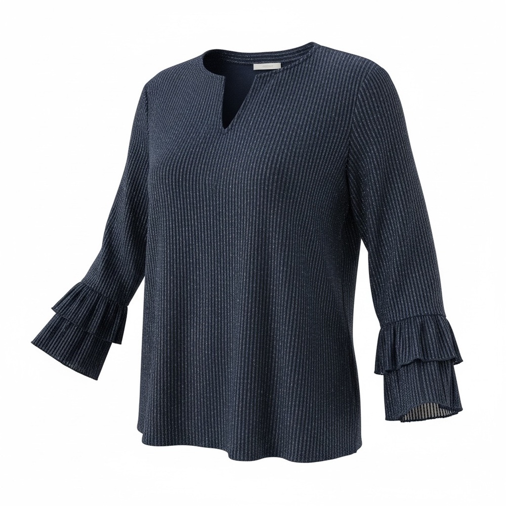 Elegant Navy Blue Women's Blouse